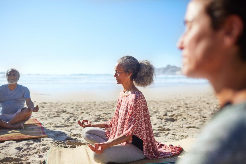 yoga on the beach