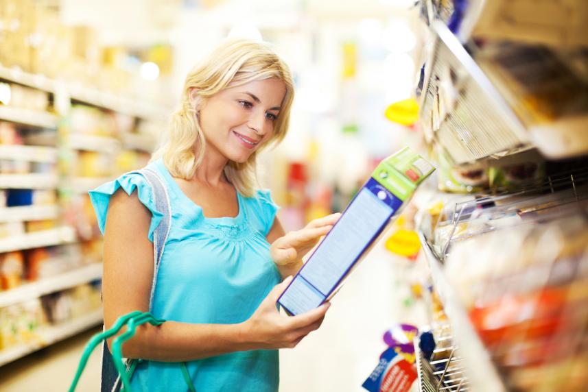 reading nutrition label