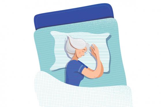 Illustration of a person sleeping 